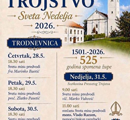 Proslava župne svetkovine Presvetog Trojstva i 525 godina spomena župe u Svetoj Nedelji